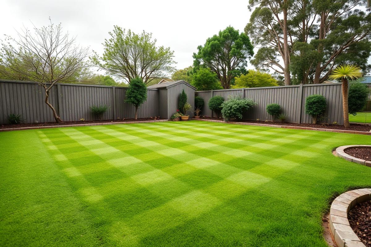 Overgrown yard reset — after